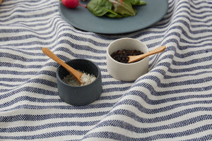 Salt and Pepper Bowls with Wooden Spoons